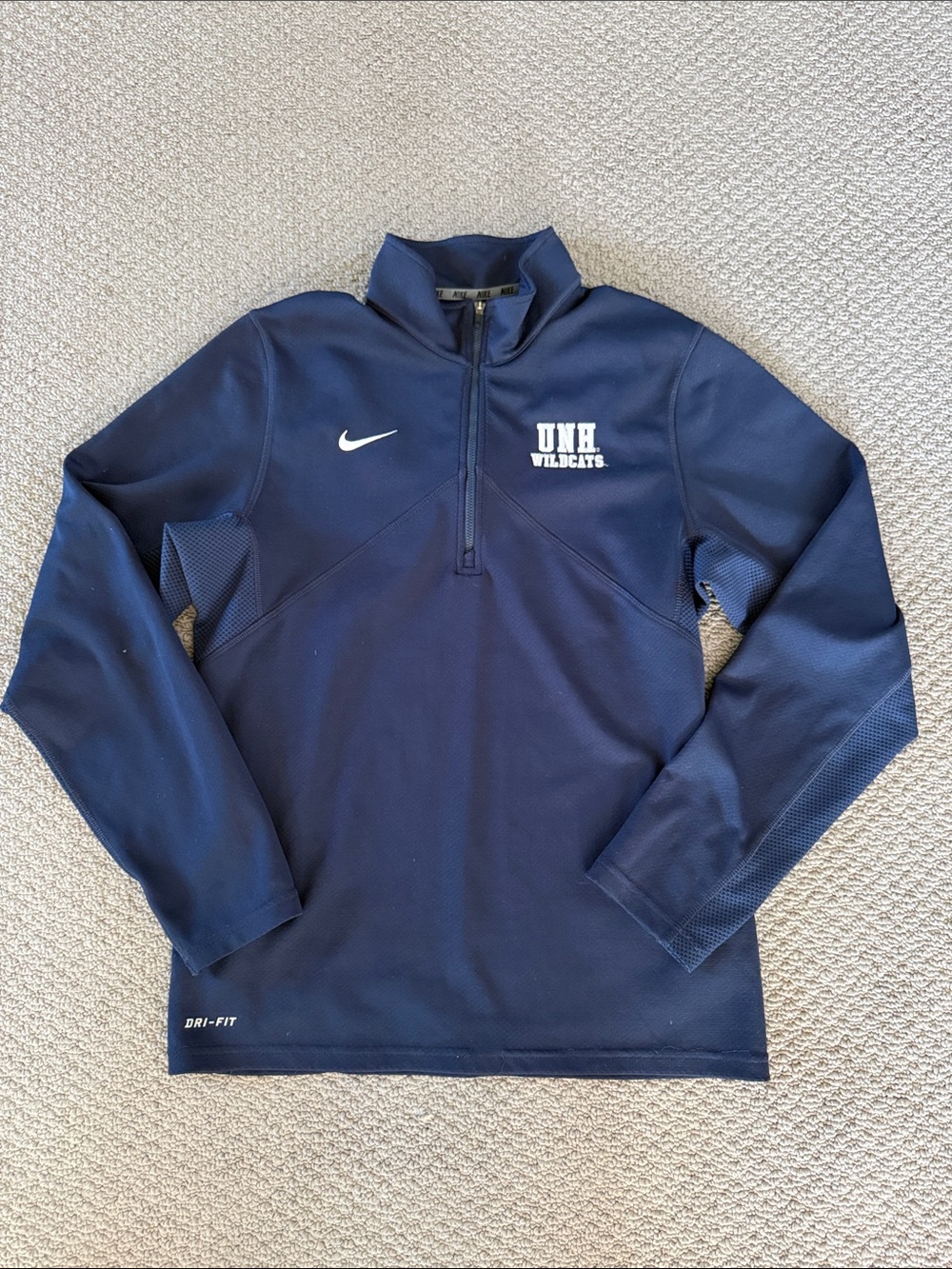 Nike Navy Blue UNH Wildcats Quarter-Zip Pullover DRI-FIT